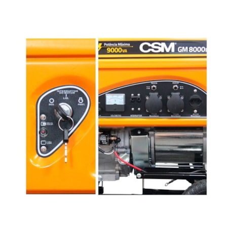 Gerador a Gasolina 9.000 Kva 15HP 4 Tempos Portátil com Rodas Pegador Retrátil 110V/220V 40144408 GM 8000E CSM-ce3e4305-6c9d-48c1-b0db-f0e677495777