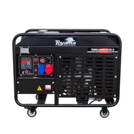 Gerador Diesel 11.0/12.5 KVA Trifásico 4T Partida Elétrica TDWG12000CXE3 TOYAMA