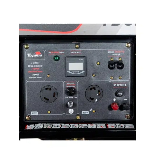 Gerador Diesel 2.0/2.2 KVA Monofásico Bivolt 115/230V Brushless Partida Manual TDG2500BX TOYAMA-e6ff64d3-5512-4d0b-ab44-78d3ef25cc6b