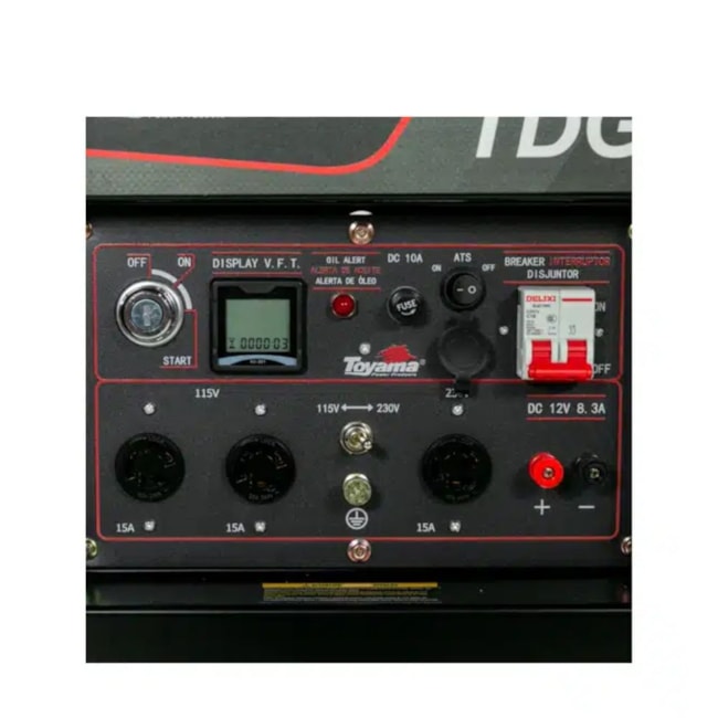 Gerador Diesel 3.0/3.3 KVA Monofásico 110/220V 4T Partida Elétrica/Manual com Chave TDG4000EXP TOYAMA-595ad76e-1727-48fe-8596-2f7599c9d677