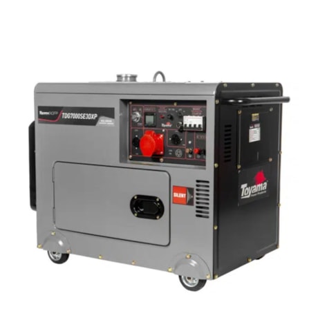 Gerador Diesel 6.0/6.5 KVA Trifásico 220V 4T Partida Elétrica Cabinado TDG7000SE3DXP TOYAMA