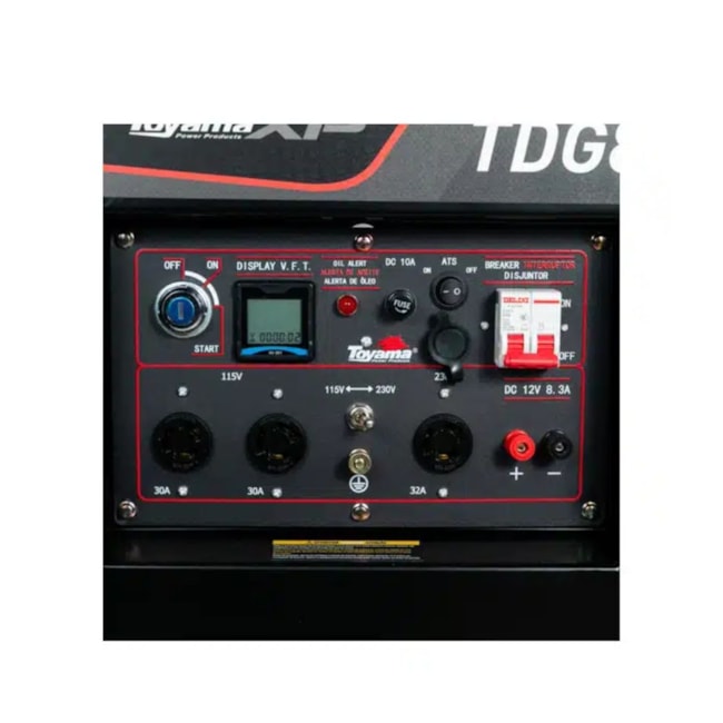 Gerador Diesel 6.5/7.0 KVA Monofásico 115/230V 4T Partida Elétrica / Manual TDG8500EBXP TOYAMA-4d7d1533-b570-49ff-a2b3-f2dd8d95e6f3