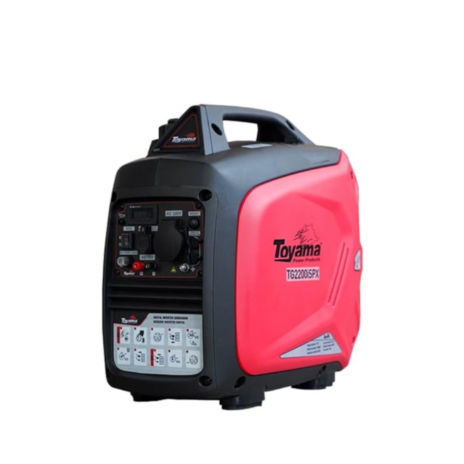 Gerador Gasolina Digital Inverter 1.8/2.2 KVA Monocilíndrico 4T Partida Manual TG2200ISPX TOYAMA-78d6685b-4385-456d-badb-9667c8c98e04