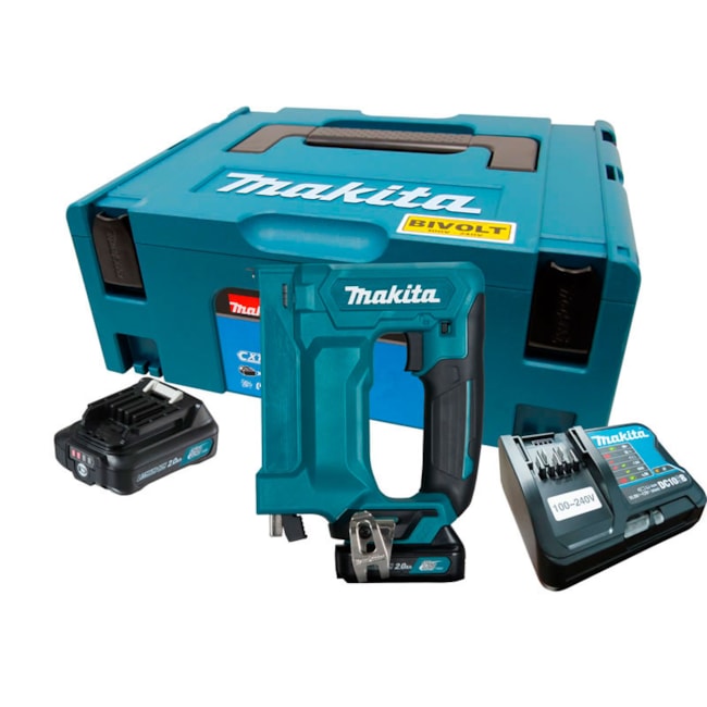 Grampeador 12V 10mm com 2 Baterias 2.0Ah Carregador Bivolt e Maleta ST113DSAJ MAKITA-9281b7ca-7e4a-47e2-b98f-6acf672a7ad0