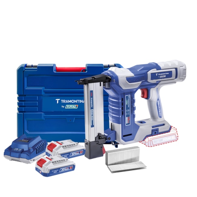 Grampeador 20V 40mm 2.0AH com 2 Baterias + Carregador Bivolt e Maleta 42313/123 TRAMONTINA MASTER-7104c23a-b6f3-4452-b372-eda79f3897cf