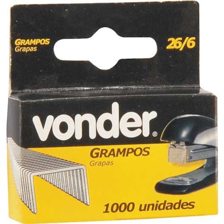 Grampo 6mm 26/6 Caixa com 1.000 unidades 2898266000 VONDER