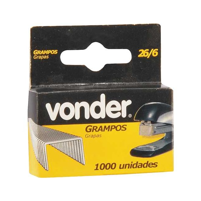 Grampo 6mm 26/6 Caixa com 1.000 unidades 2898266000 VONDER-6250f2e7-5d9e-48b1-bdc9-96a5f46a586d