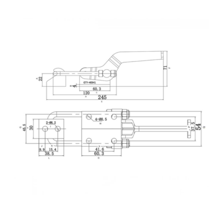 Grampo de Aperto Rápido 880 kgf Tipo Tensor GTV 880 3580500880 VONDER-2f726436-1865-49f3-9f99-3a3b3b18a24b