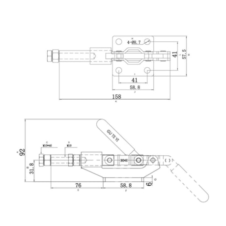 Grampo de Aperto Rápido Torpedo 385 kgf GTPV 385 3580400385 VONDER-1d8d4e65-37e6-4225-9c85-40ee65a52b92