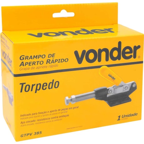 Grampo de Aperto Rápido Torpedo 385 kgf GTPV 385 3580400385 VONDER-c784f4f7-1cb8-456f-b8a7-be0b8c9d9d54