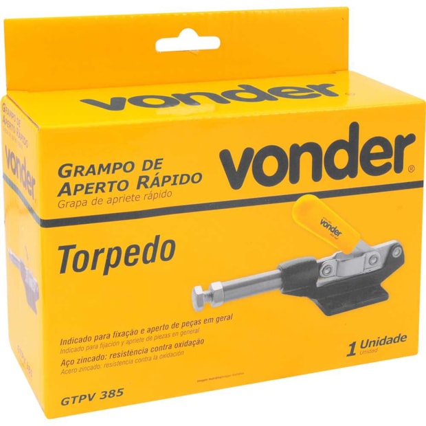 Grampo de Aperto Rápido Torpedo 385 kgf GTPV 385 3580400385 VONDER-8e496b14-d11c-4eb5-bc01-74dd0ffac490