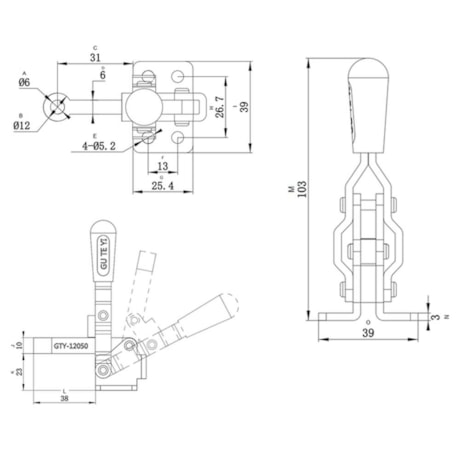 Grampo de Aperto Rápido Vertical 100 kgf GVV 100 3580200100 VONDER-fd8d77d0-c9d9-4c0f-947a-8653b261a761