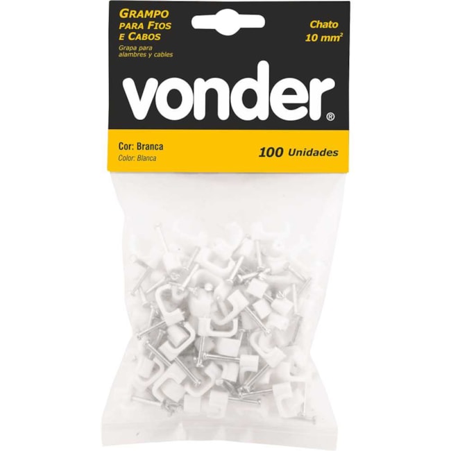 Grampo para Fios 10mm² Chato com 100 Grampos e 100 Pregos 2898100010 VONDER-de0e77b8-e9ab-4f57-b211-aac0726af518