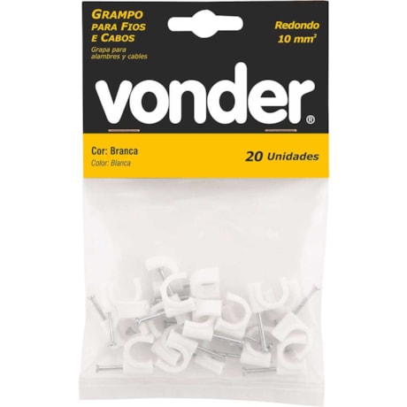 Grampo para Fios 10mm² Redondo com 20 Grampos e 20 Pregos 2898120010 VONDER-8f142b0b-c0fd-4d20-8394-ff67652d5481