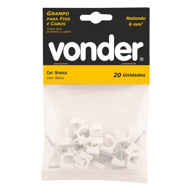 Grampo para Fios 6mm² Redondo com 20 Grampos e 20 Pregos 2898120006 VONDER-c6af654a-122a-4a0d-8b15-41cdb5b19719