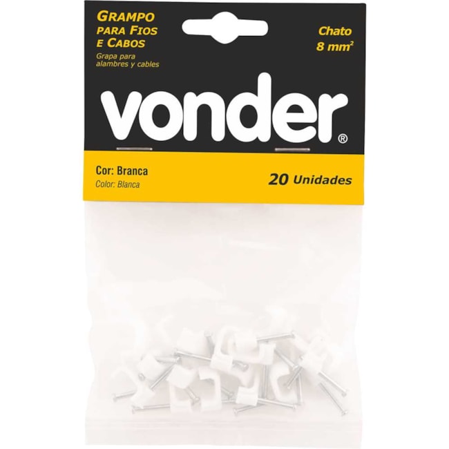 Grampo para Fios 8mm² Chato com 20 Grampos e 20 Pregos 2898020008 VONDER-ad76d254-8e73-45a0-90e5-0c87c50b3cff