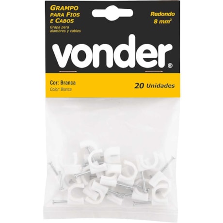 Grampo para Fios 8mm² Redondo com 20 Grampos e 20 Pregos 2898120008 VONDER-6a34c1ab-a808-4225-a0f5-a6ba4bba9ca8