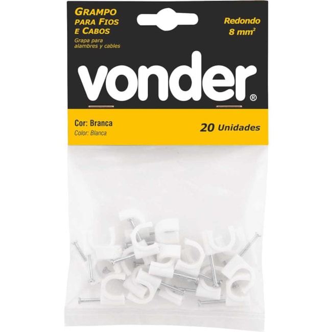 Grampo para Fios 8mm² Redondo com 20 Grampos e 20 Pregos 2898120008 VONDER-cc13b1b5-baff-4ab2-b020-2a0056416399