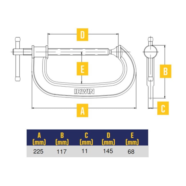 Grampo Sargento Tipo C 5