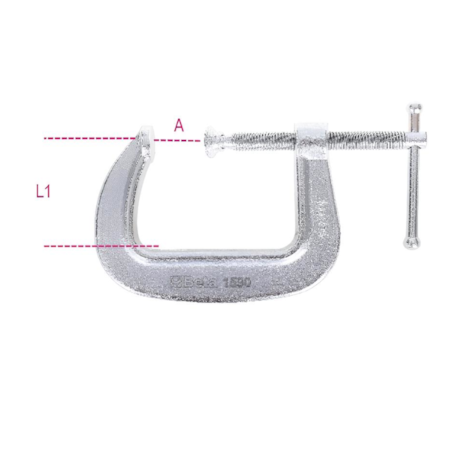 Grampo Tipo C 60mm 1590  BETA-5f5dde7e-64d6-4dd2-895c-4c5a7c0bc6e1