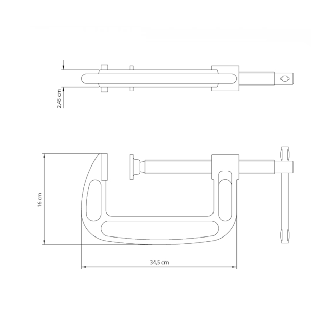 Grampo Tipo C em Ferro Fundido 10'' Pintura Eletrostática 43190010 TRAMONTINA MASTER-9fd63d82-f552-41d0-a117-5f3138752863
