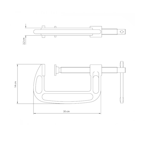 Grampo Tipo C em Ferro Fundido 8'' Pintura Eletrostática 43190008 TRAMONTINA MASTER-fdc07323-3aaf-4085-af53-05b584ceaf16