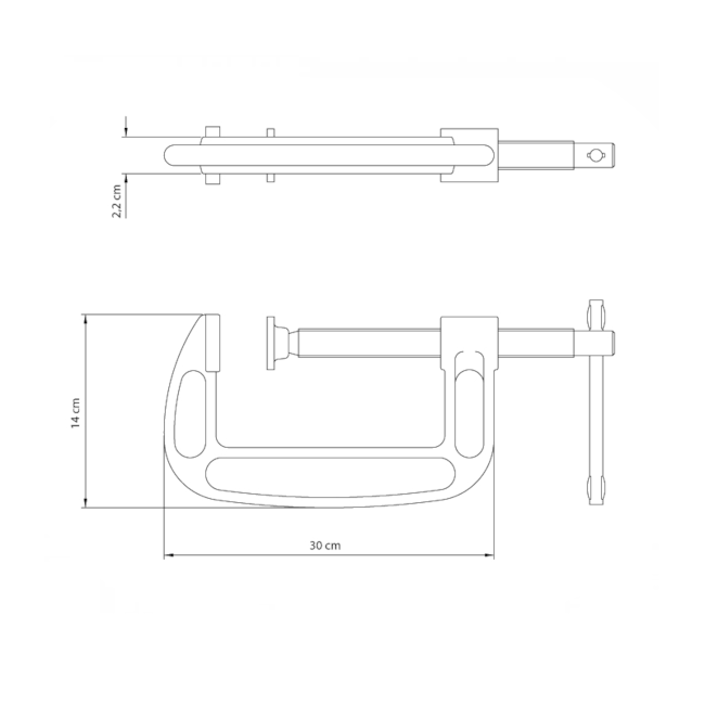 Grampo Tipo C em Ferro Fundido 8'' Pintura Eletrostática 43190008 TRAMONTINA MASTER-2cd36010-c077-4b9c-a215-99530d1a8945