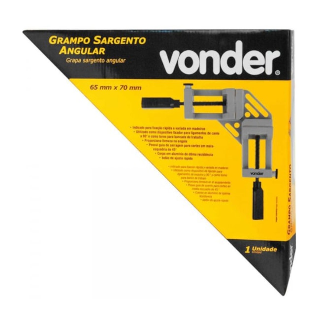 Grampo Tipo Sargento Angular para Marcenaria 65x70mm 3575065090 VONDER-80f82c03-6757-41bb-88cd-4c2cf0565a4c