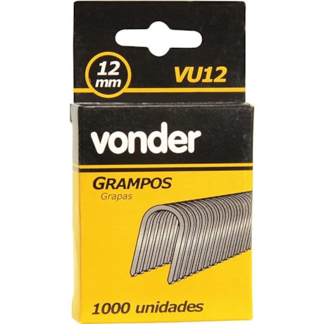 Grampo Tipo U 12mm p/ Grampeador Manual CX com 1.000 unidades 2898512000 VONDER-608b0864-ef7c-4aa7-9297-fbc7c84135df