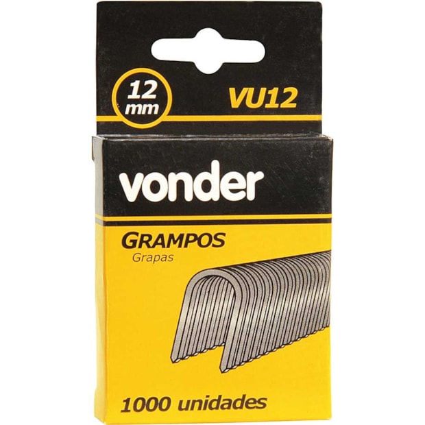 Grampo Tipo U 12mm p/ Grampeador Manual CX com 1.000 unidades 2898512000 VONDER-09a4a7a4-04d1-41f6-b18a-e6628aa62957