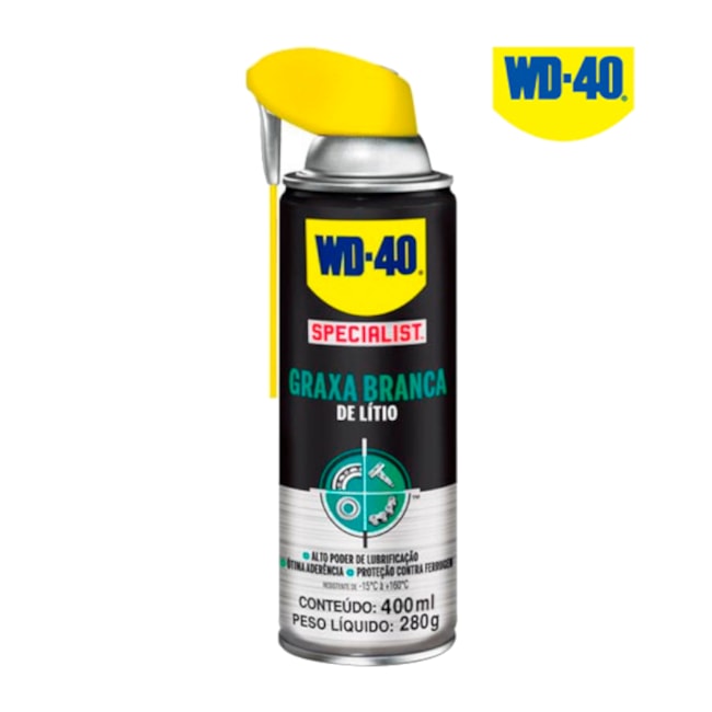 Graxa Branca de Lítio Spray 400ML Specialist WD-40-bd5393dc-4720-4b11-ac02-e6d9878d5323