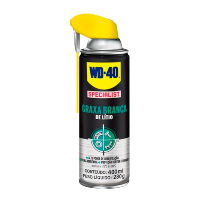 Graxa Branca de Lítio Spray 400ML Specialist WD-40-295809cf-11e2-426c-8096-ce0727b0119c