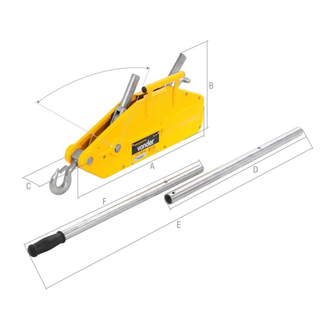 Guincho de Alavanca 1.6 Toneladas 6195160020 VONDER-8c33918e-18e5-479a-9ce0-b1738ec6e168