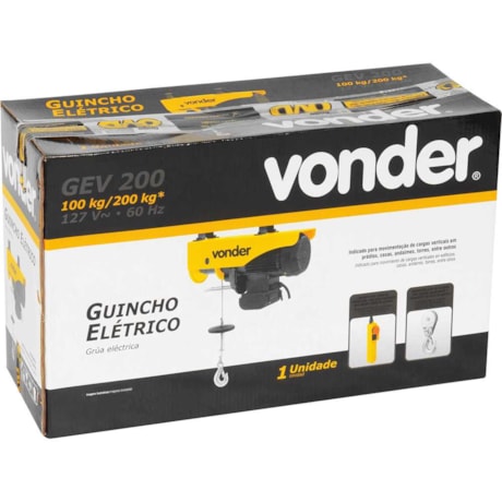 Guincho Elétrico 0.2 Tonelada 6 Metros 6195200220 VONDER-5bed4746-9181-4f31-885f-dd97be8edf2d