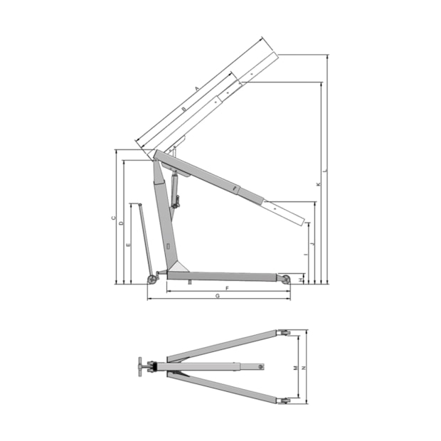 Guincho Hidráulico 1000 Kg com Prolongador Rodas PU G 1001E BOVENAU-5787b186-1356-465a-9a6d-b70f7154fa5e