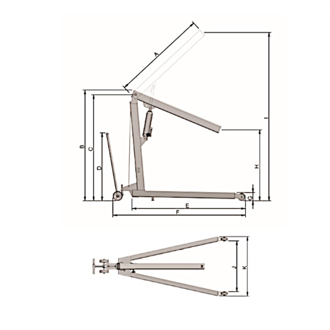 Guincho Hidráulico 500Kg com Rodas de Ferro G500E BOVENAU-56cf3ac3-ef27-419c-88c9-344c84022384