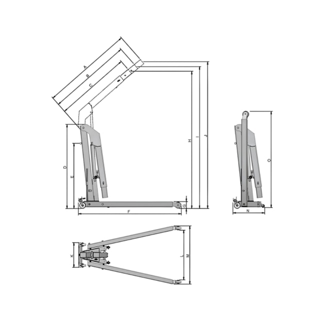 Guincho Hidráulico Dobrável 1000 Kg com Prolongador Roda Nylon G1000D BOVENAU-8a1bcb8d-f8f0-4b54-b57f-88e5fc7c5b54