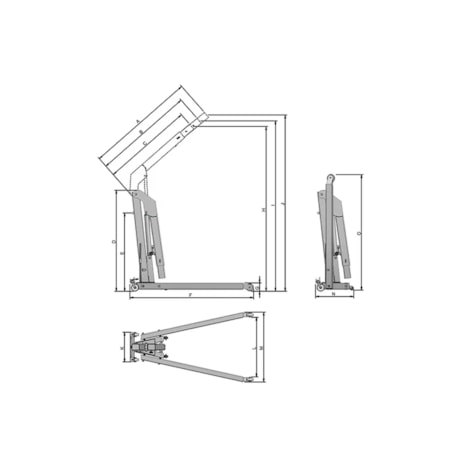 Guincho Hidráulico Dobrável 2 Toneladas com Prolongador e Rodas de Nylon G 2000D BOVENAU-1728ec6b-e926-4d4c-8e1e-7d152f64e41a