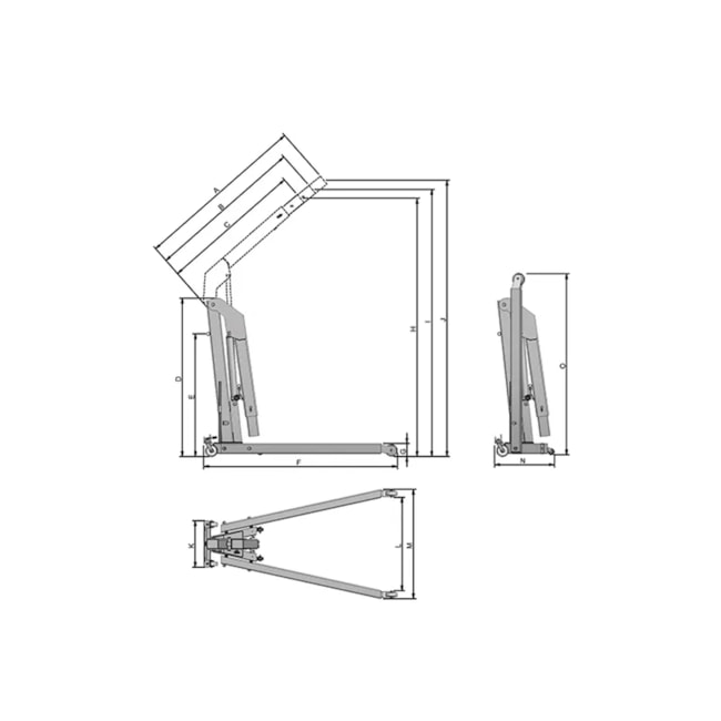 Guincho Hidráulico Dobrável 2 Toneladas com Prolongador e Rodas de Nylon G 2000D BOVENAU-0ed0d569-3c13-4f0d-9e01-9776a22fb9a0