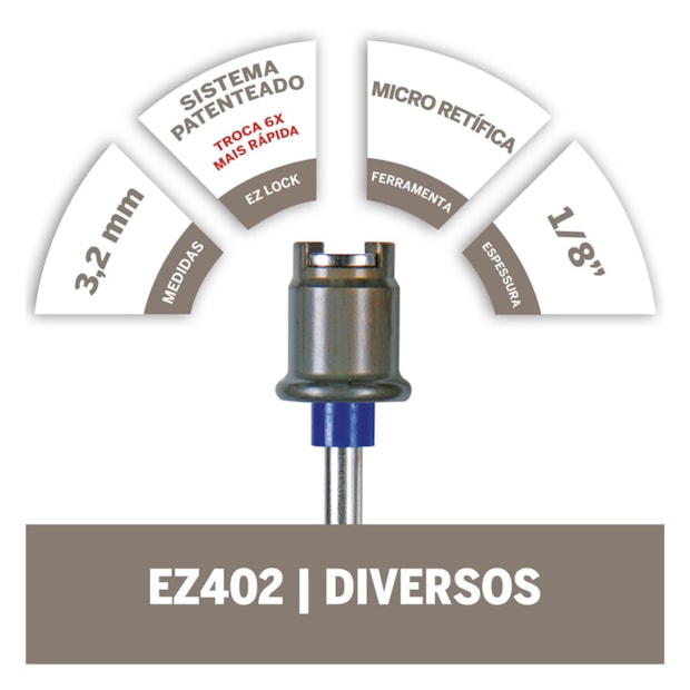 Haste Adaptadora para Discos de Corte 1/8