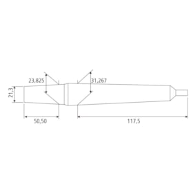 Haste Cônica CM4 - B24 00715 BTFIXO