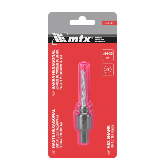 Haste Sextavada para Serra Copo Bimetal 14 a 30mm 724949 MTX-f944c1f2-efcb-43c2-af81-7bf37fea2e23