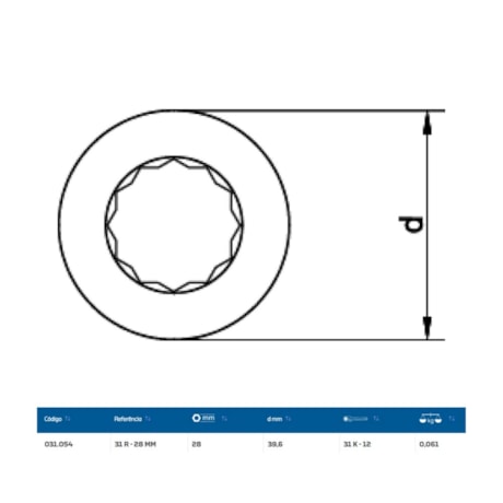 Inserto Estrela 28mm para Chave Catraca Marcha Livre 31R-28 GEDORE-17f1e994-133c-46a8-90c7-8fa5e3f5c455