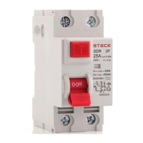 Interruptor Diferencial Residual 2P 25A 30MA SDR22530 STECK-a3ac8a7e-2110-4c29-908a-863fae2b190b