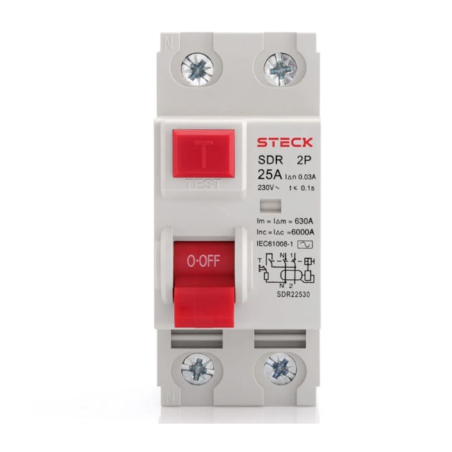 Interruptor Diferencial Residual 2P 25A 30MA SDR22530 STECK-ea8a25f0-6885-46ef-98af-44ed1ced1bfd