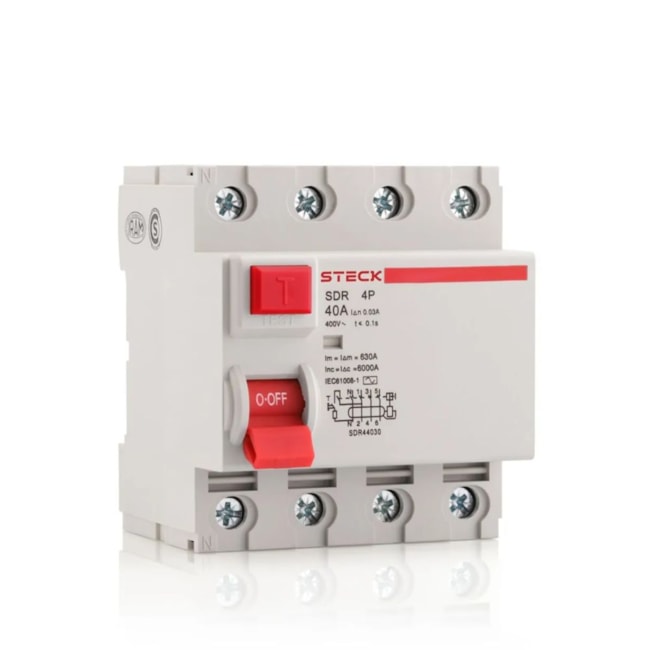 Interruptor Diferencial Residual 4P 25A 30MA SDR425300 STECK-e91927c6-90cb-4e8b-b390-84cfb8bc8f91
