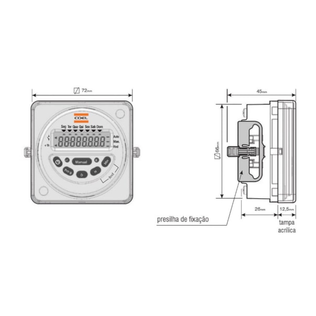 Interruptor Horário 20 Programações Fixo RTSTL-20HR-P COELMATIC-78343484-387c-4ac8-9f37-683d5080db44