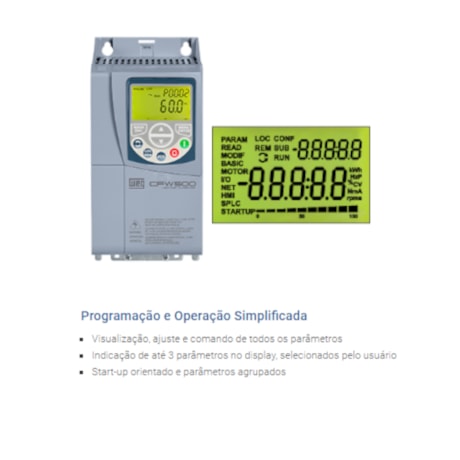 Inversor de Frequência 10CV 16A Motor Trifásico 380-480V CFW500C16P0T4DB20G2 WEG-f917ad4b-eac4-4d11-b55b-e579deec05bc