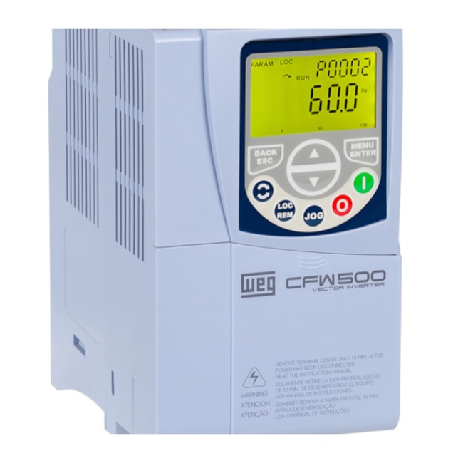 Inversor de Frequência 6CV 10A Motor Trifásico 380-480V CFW500B10P0T4DB20G2 WEG-d3730ab9-d98f-48db-b881-aa2607115e55