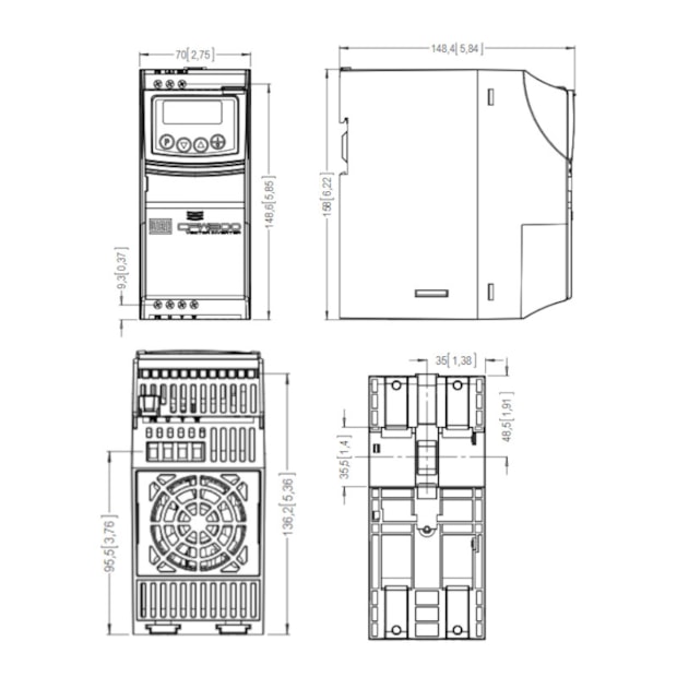 Inversor de Frequência Monofásico 2cv 7A 200-240V CFW300A07P3S2NB20 13059418 WEG-5e0592a6-c196-4c74-bbba-0e89adf8d71e